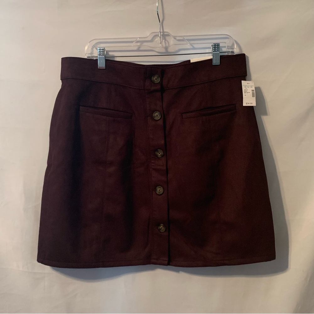 New Maurice’s Women’s Plum Button Up Skirt Size 18